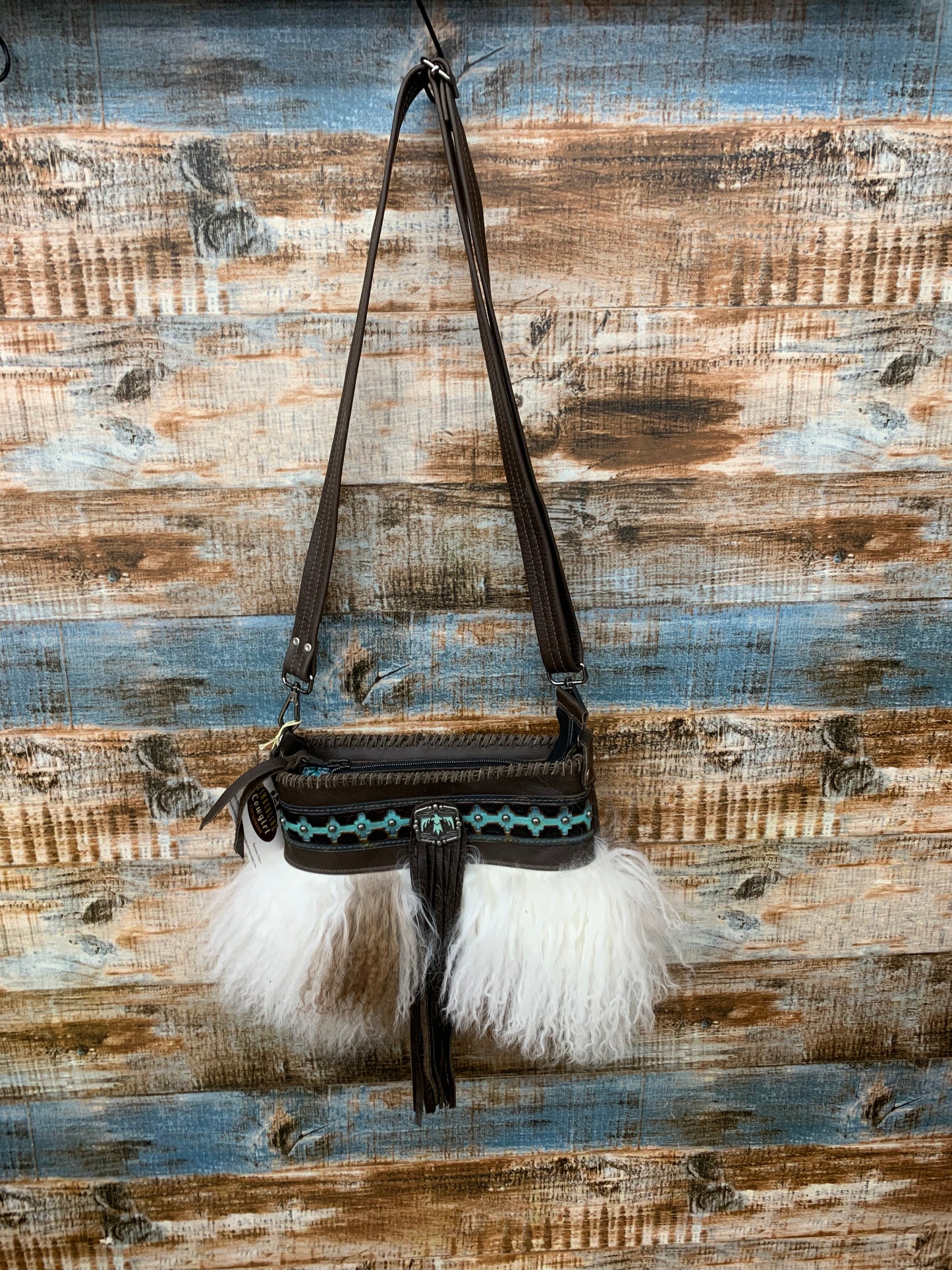 TC Belle Sheepskin Crossbody Purse