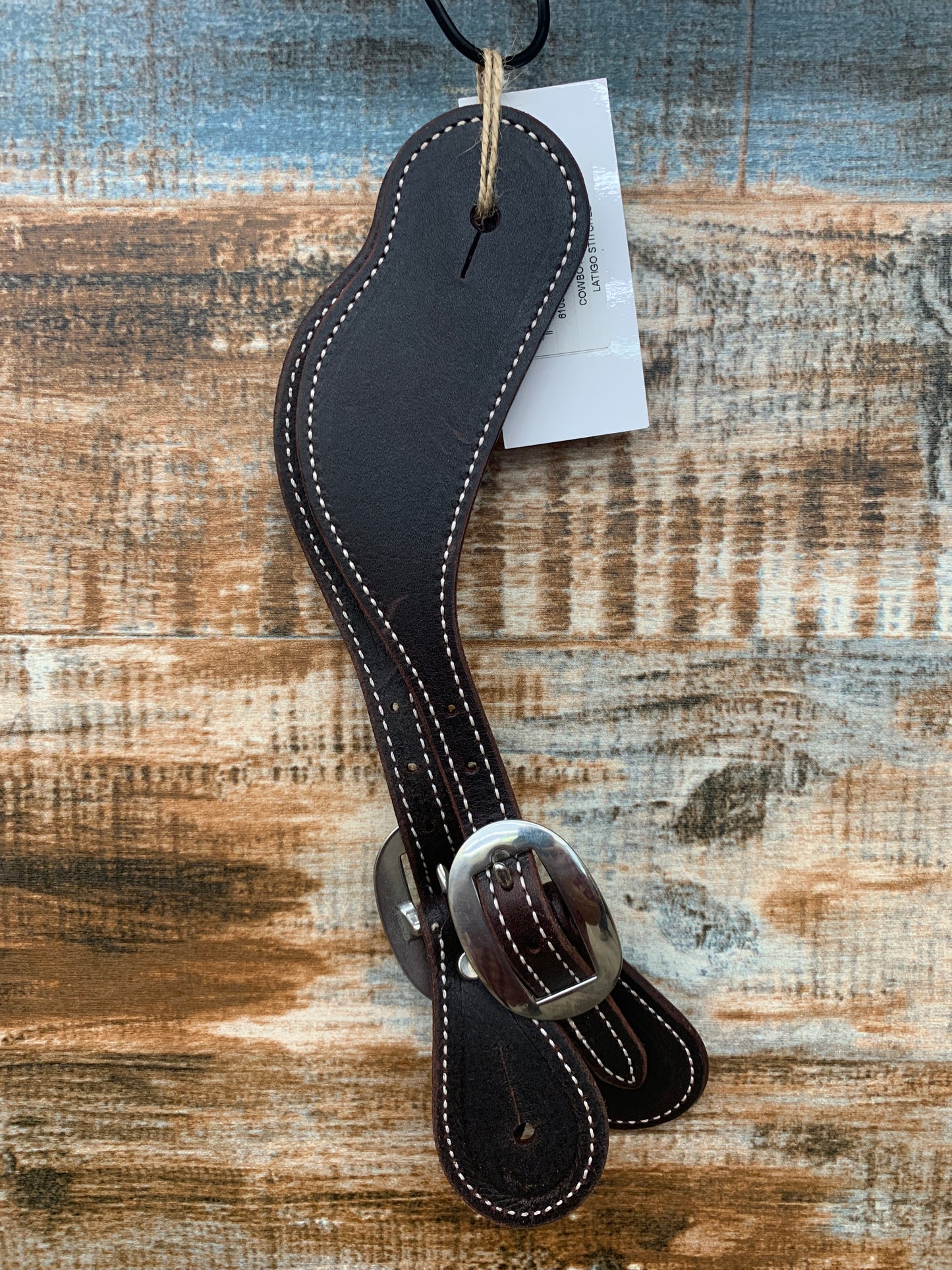 Cowboy Spur Strap Latigo Stitched