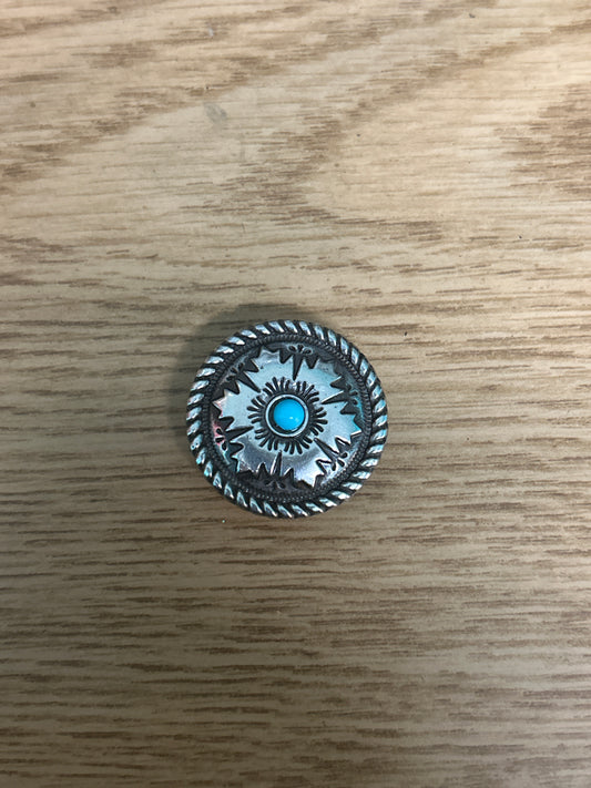 Floral Concho Turquoise Centre