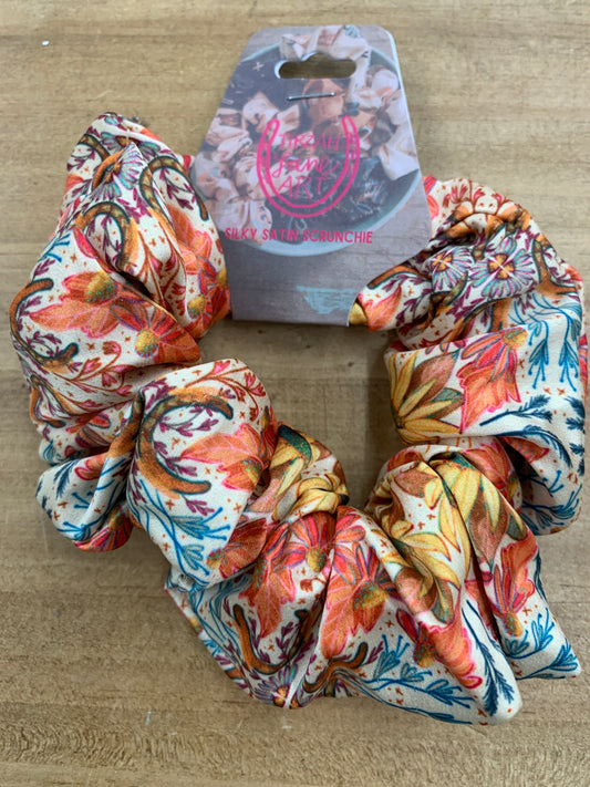 Prairie Flower & Boots Scrunchies