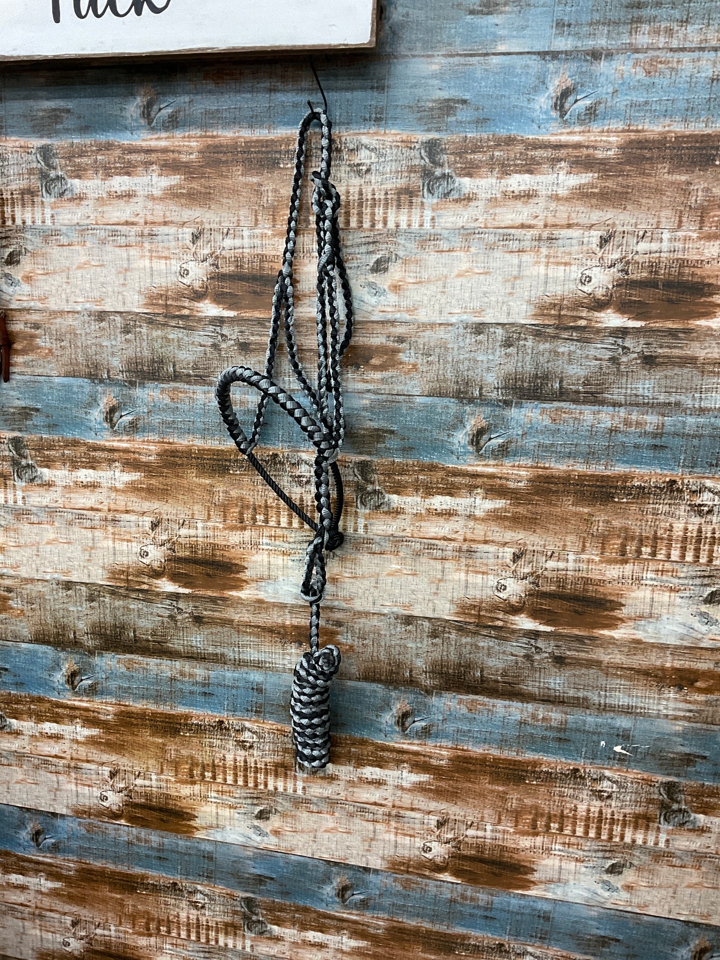 Black & Grey Lariat Rope Halter