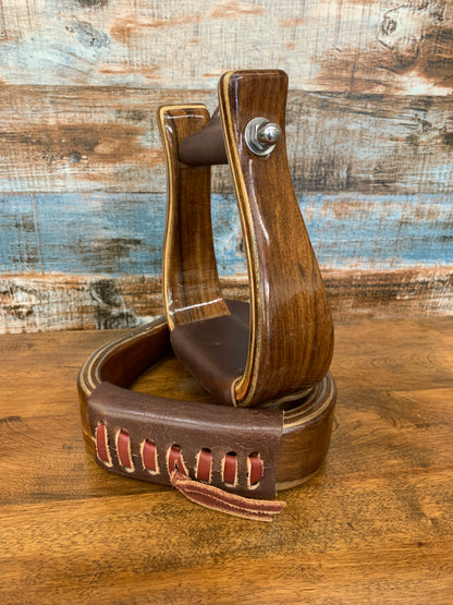 2” All American Stained Wood Stirrups