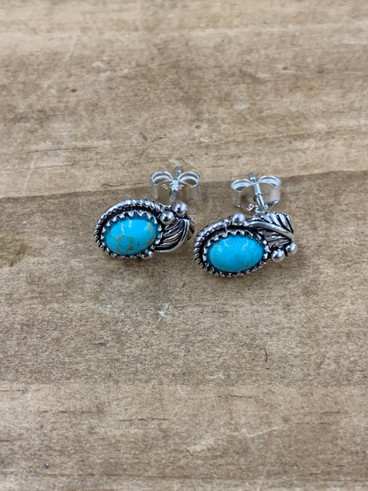 Silver Southwest Style Stud Earrings .925