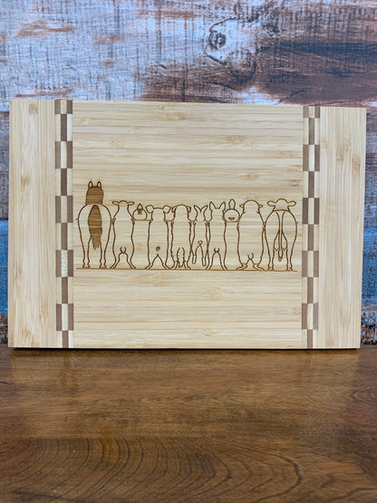 Farm Animal Double Sided Cutting Board