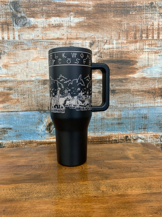 Cattle Drive Flip Top Tumbler