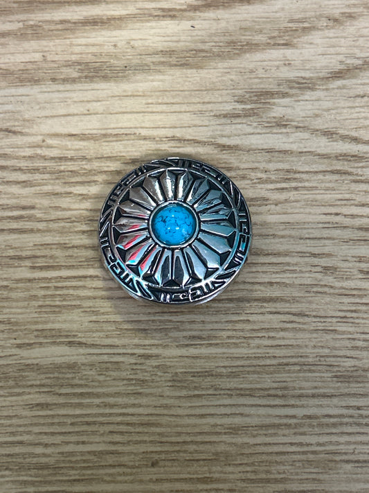 Flower with Turquoise Concho