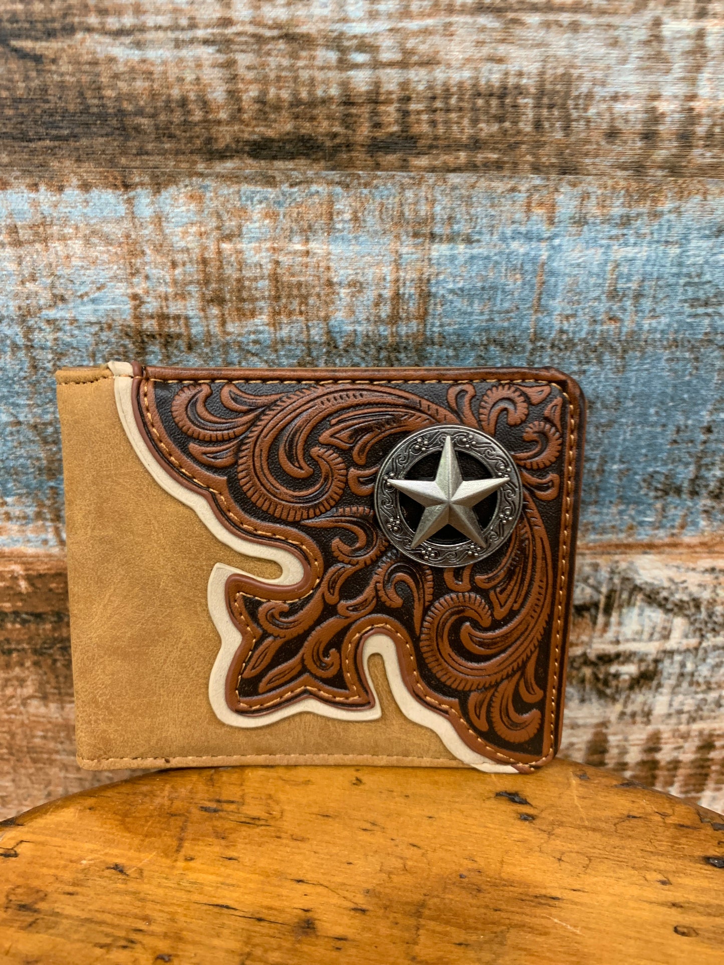 Montana West Lonestar leather mens wallet