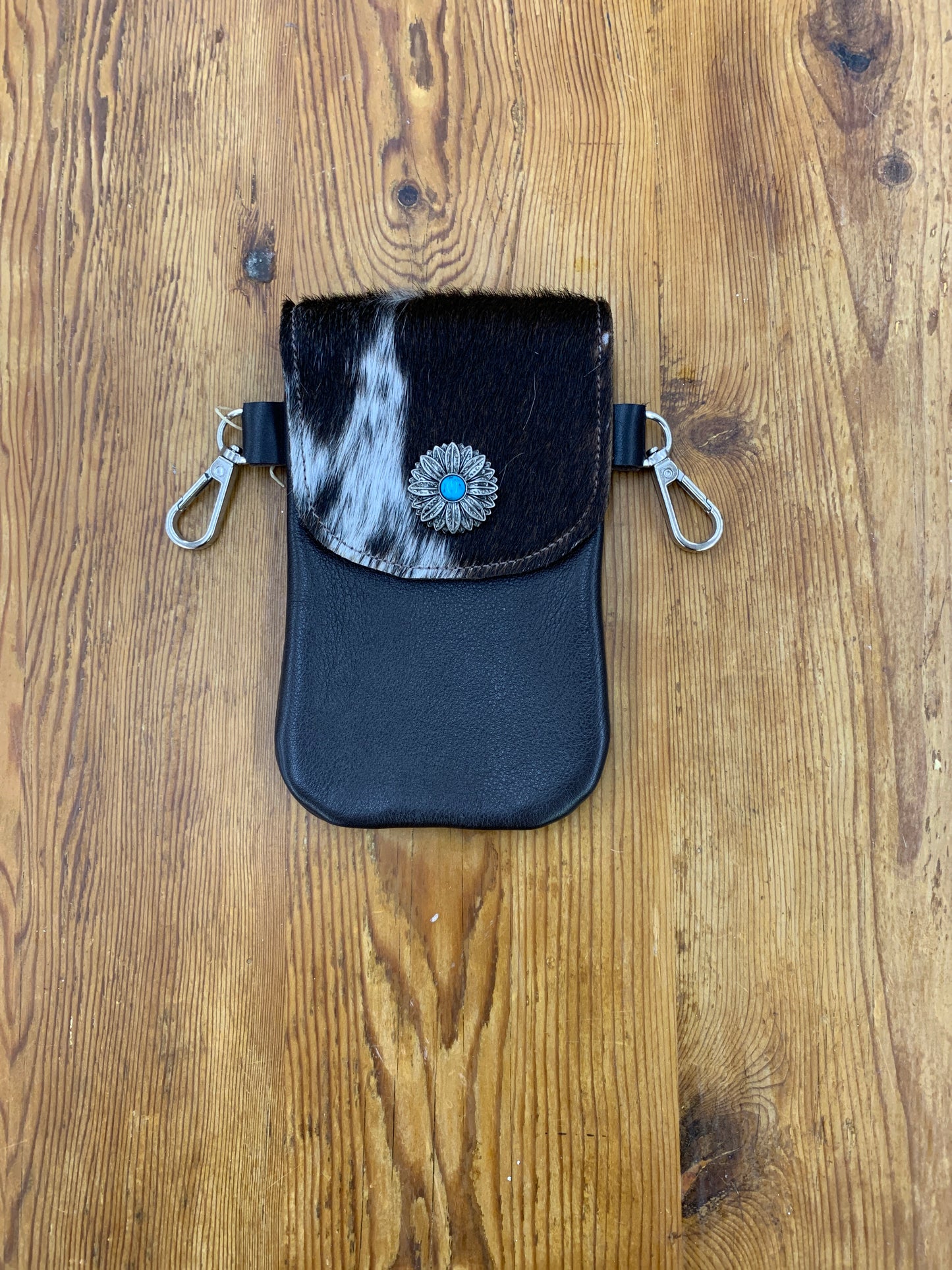 TC Hair on Hide Belt Loop Phone Pouch