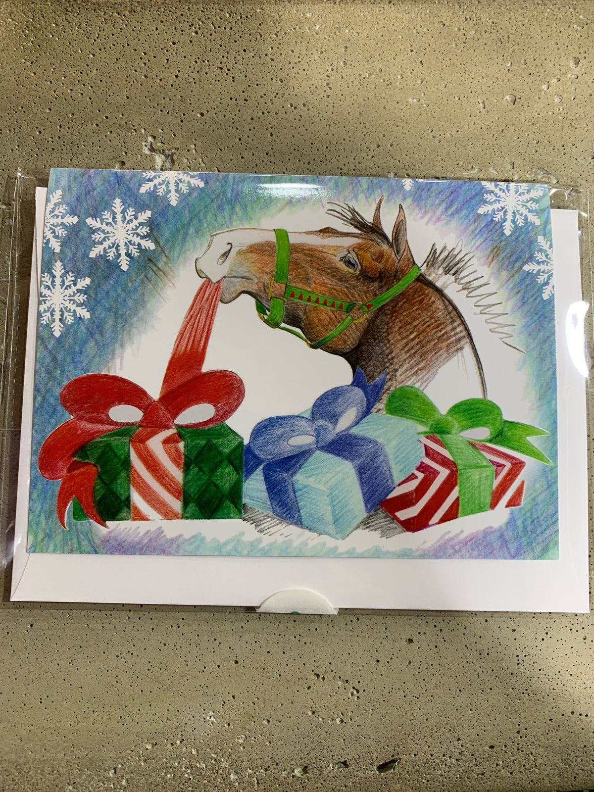 Box of 8 Christmas Cards- Unwrapping Gifts