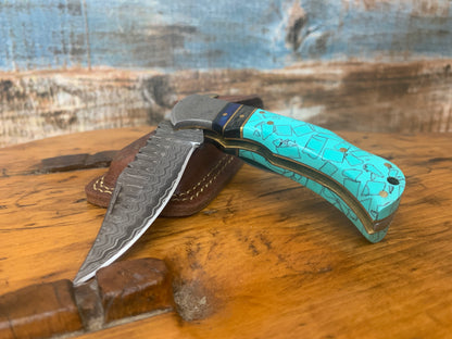Damascus Turquoise Resin