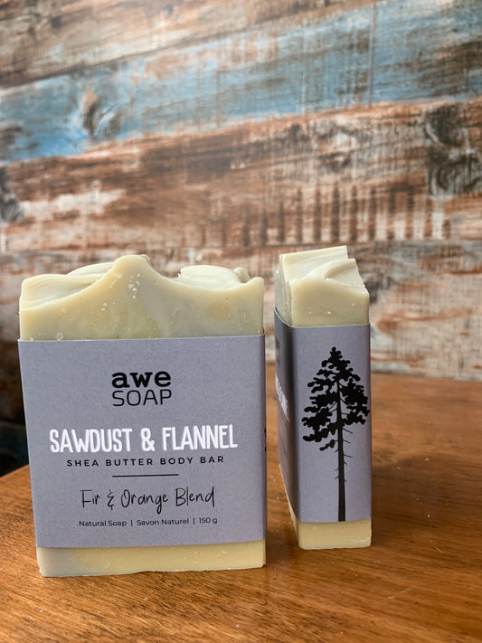 Shea Butter Body Bar -   Sawdust & Flannel