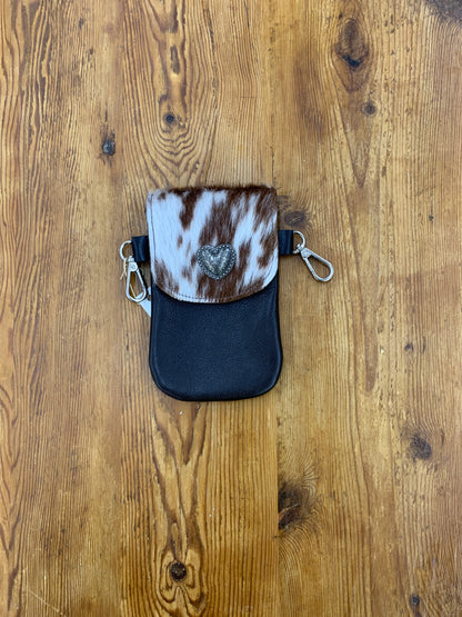 TC Hair on Hide Belt Loop Phone Pouch