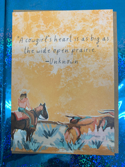 Artisan Cowgirl’s Heart Greeting Card