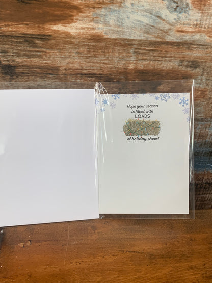 Holiday Card- Load of Hay