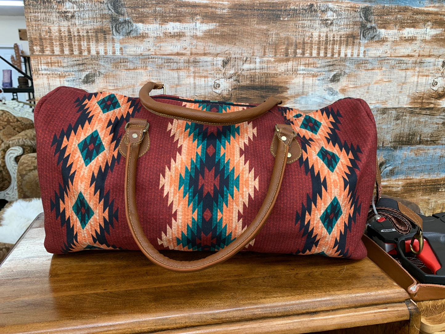 Canvas Duffel Bag -Aztec