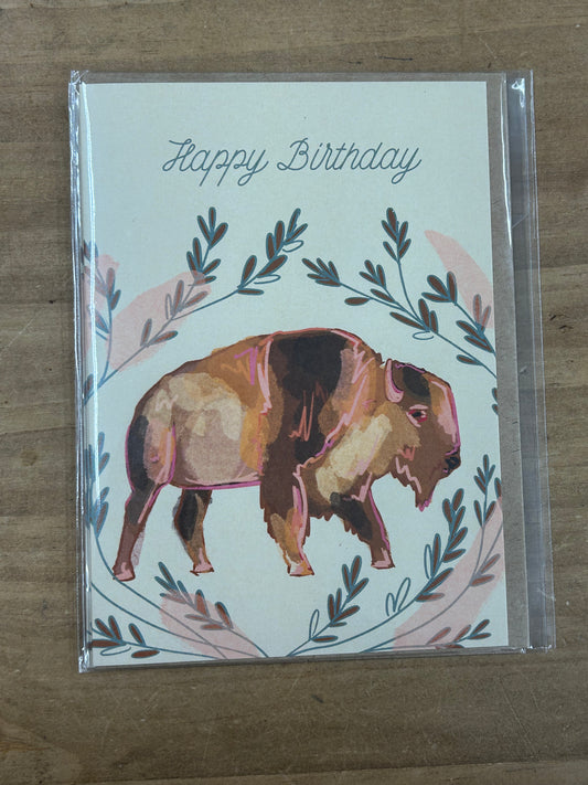 Buffalo Happy Birthday Card