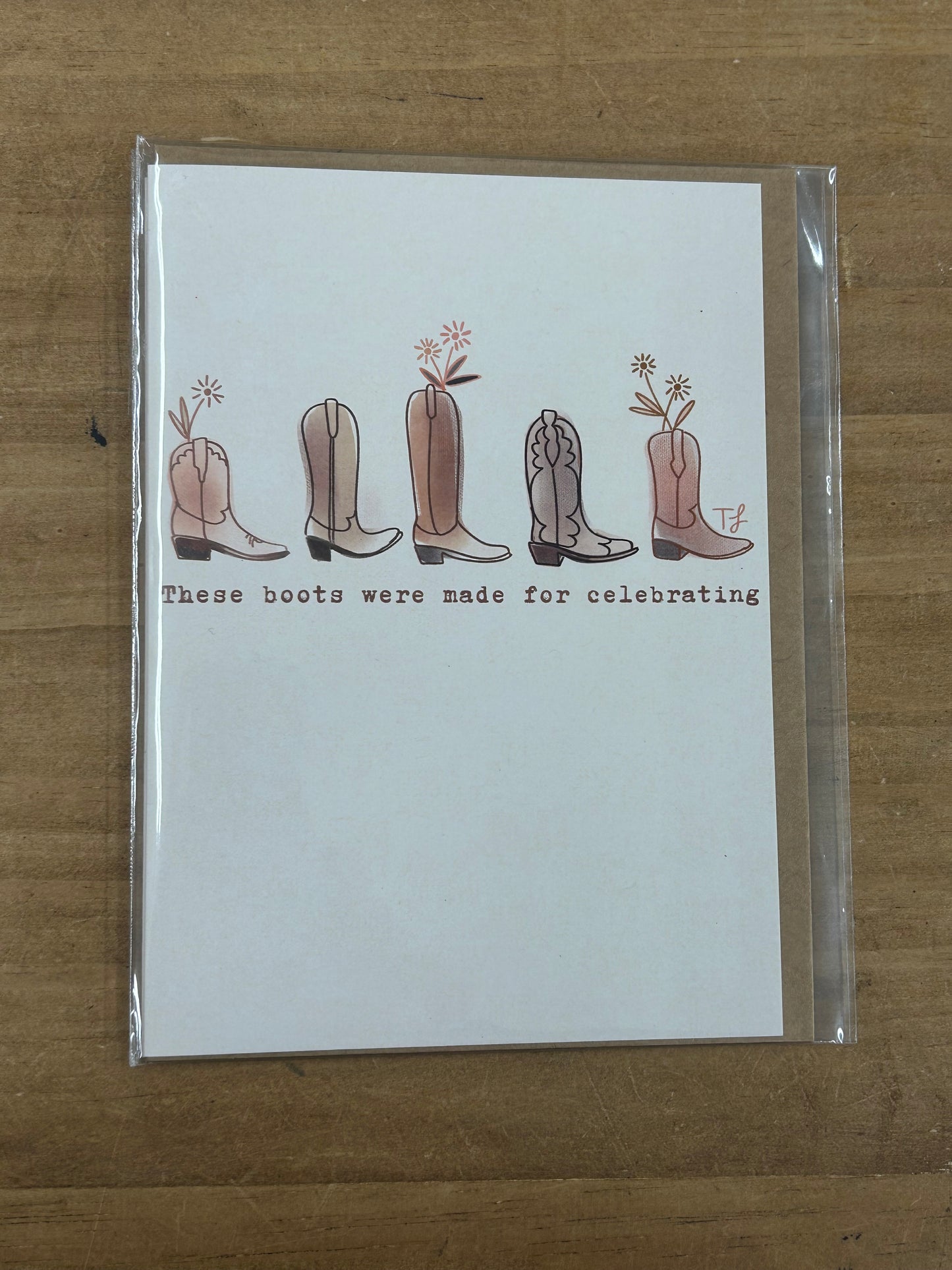 These Boots Were Made for Celebrating Card