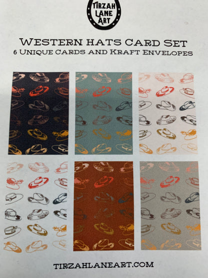 Artisan Western Cowboy Hat Boxed Card Set