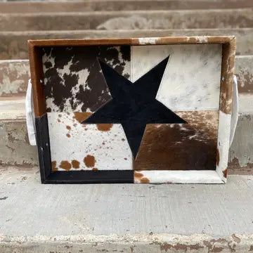 Cowhide Star Tray