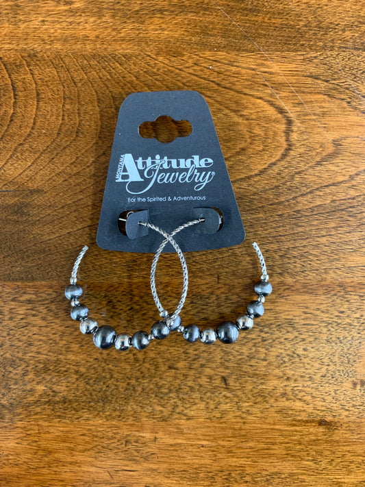 Midnight Flight Hoop Earrings