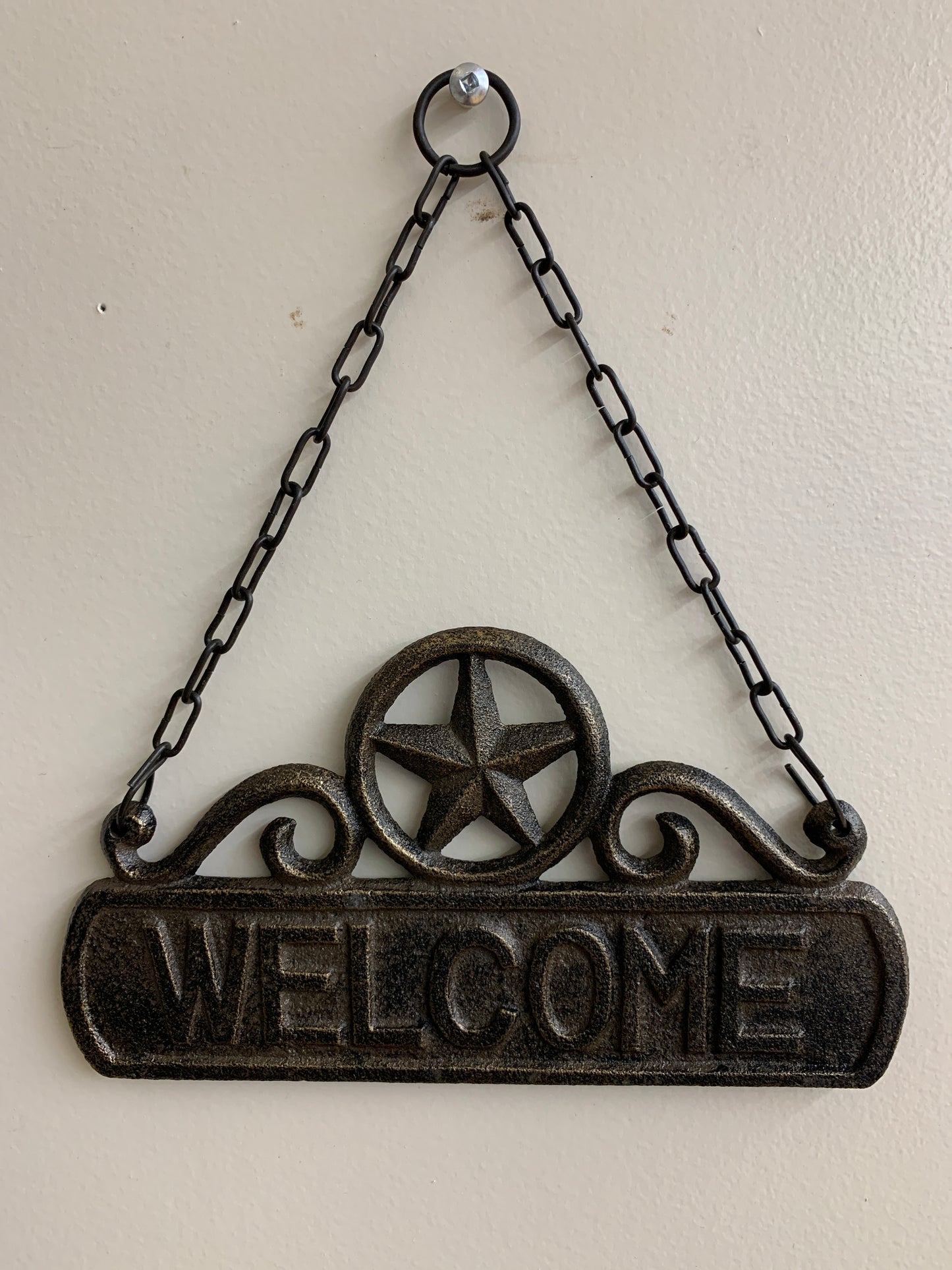 Cast Iron Welcome Sign 81/4”