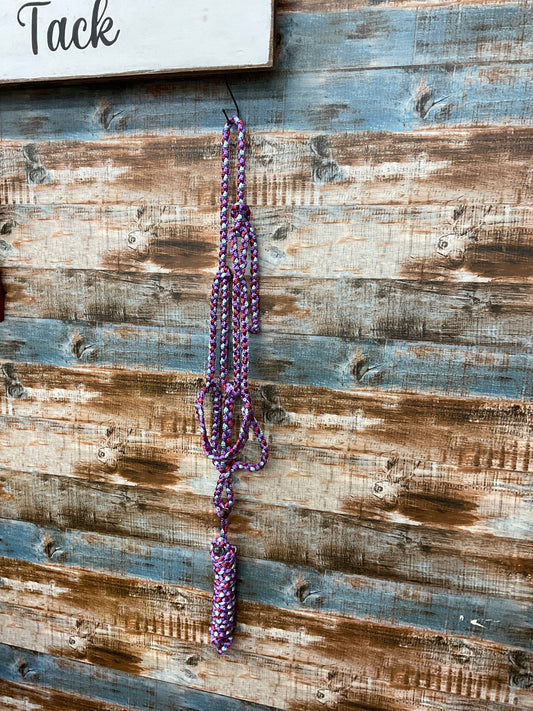 Multi Coloured Flat Braid Rope Halter