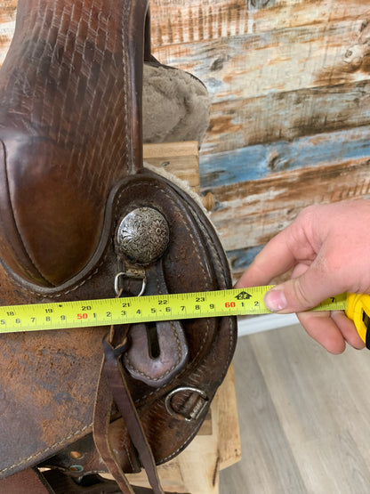 Used Western Rawhide Saddle