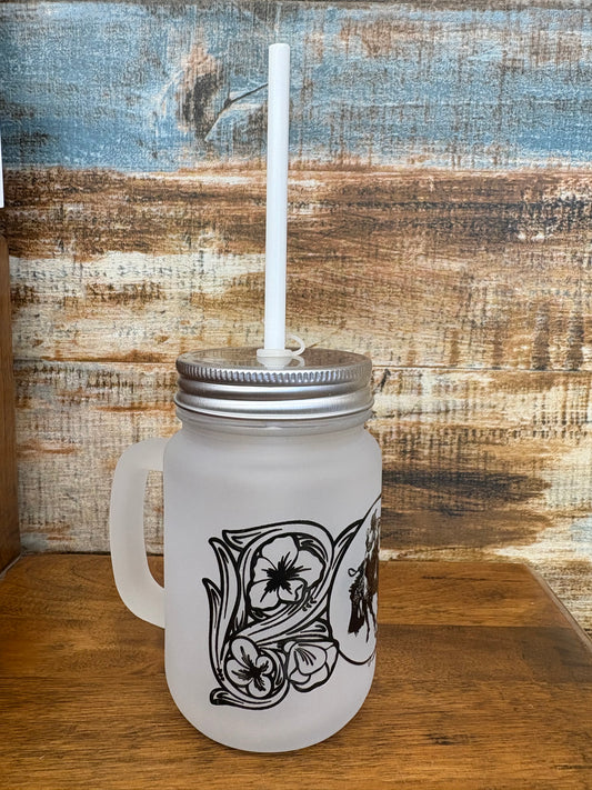 Ranch Bronc Mason Jar Cup