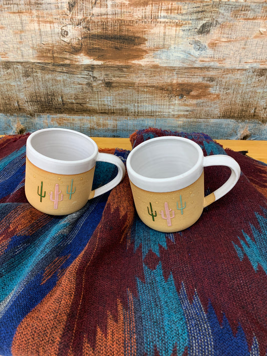 Cactus & Stars Thrown Mug