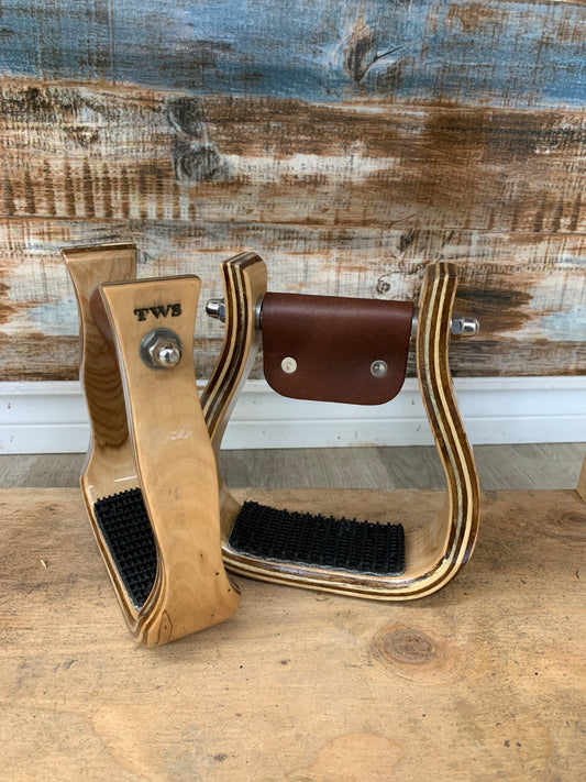 Trent Ward 2” Maple Stained Barrel Stirrups