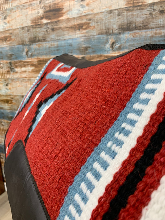 Used Red/Blue/White Saddle Pad