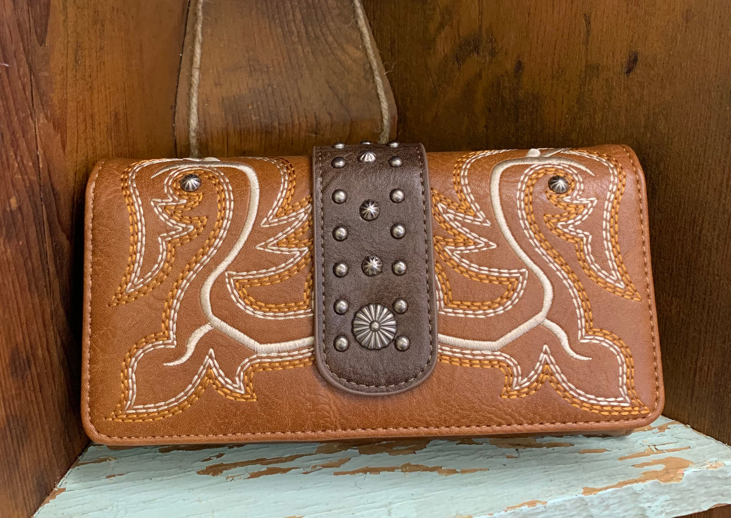 Montana West Embroidered Stitch Wallet