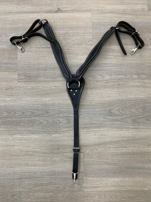 Used Black Leather Breast Collar