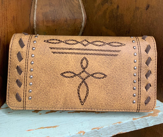 Montana West Embroidered Stitch Wallet