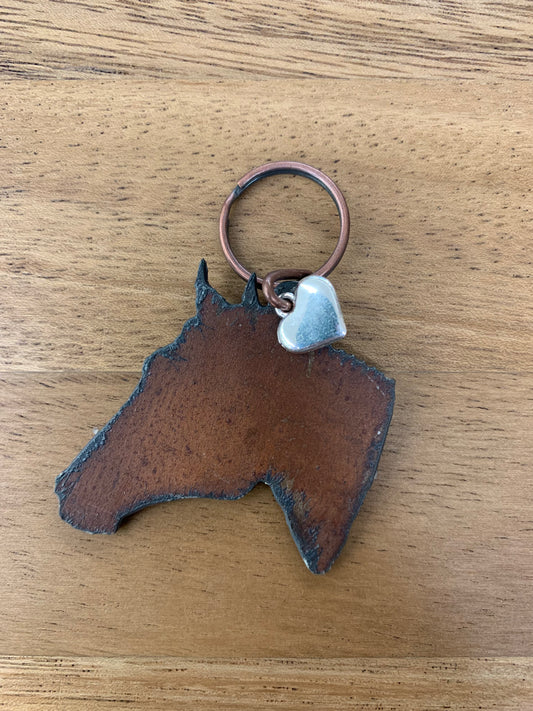 Metal Horse Head Keychain