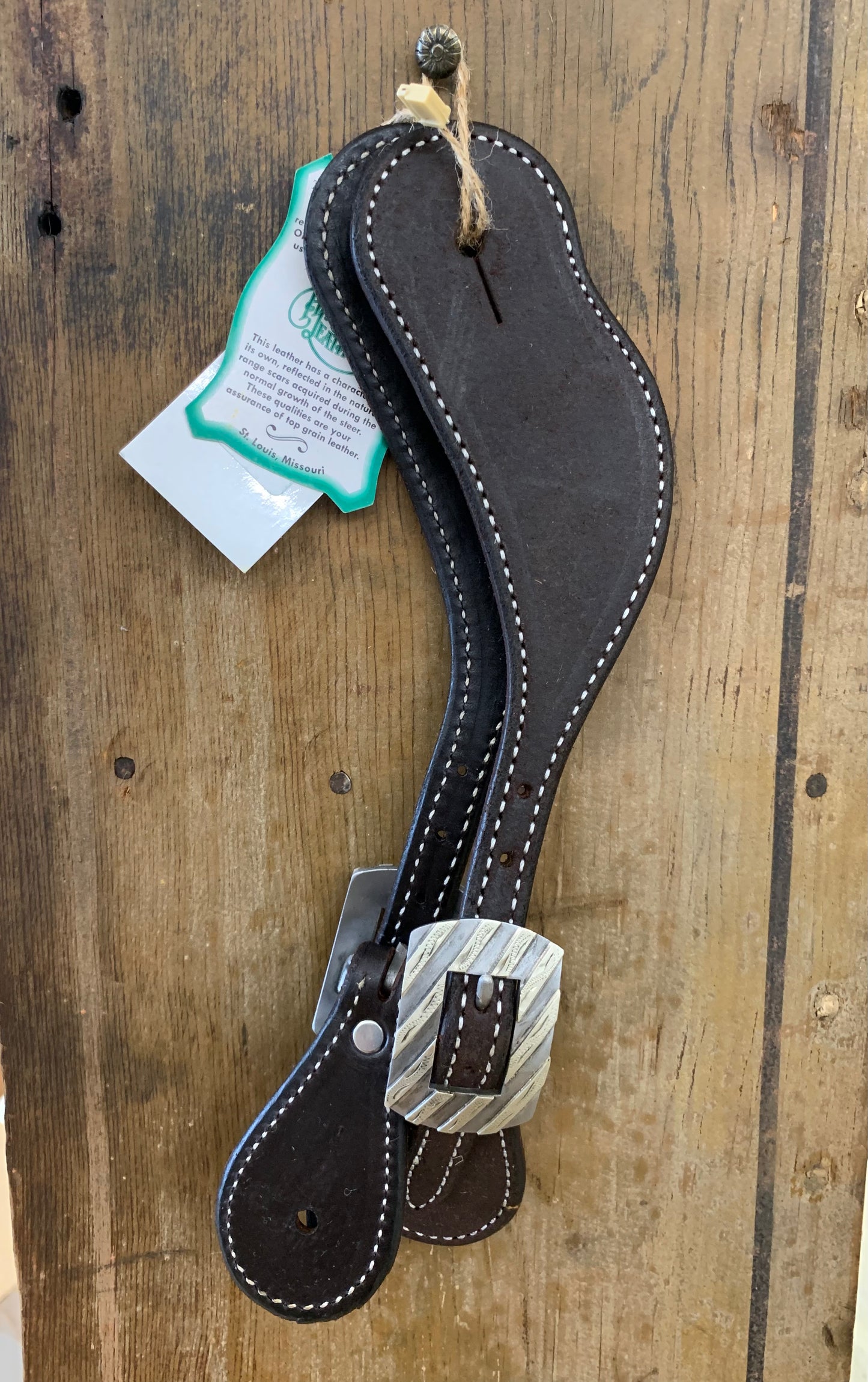 Martin Chocolate Brown Bandera Buckle Spur Straps