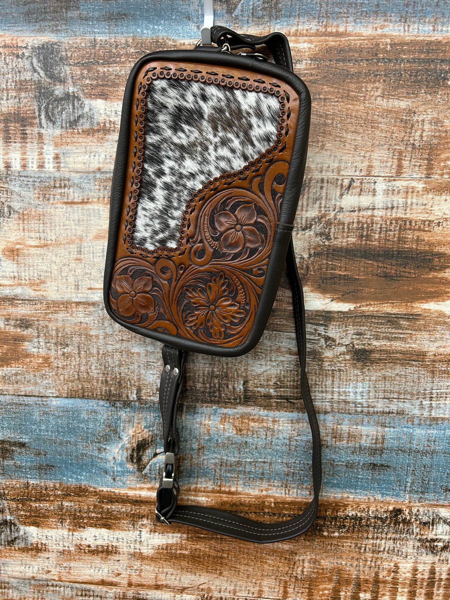 TC Floral Tooled Belt Bag