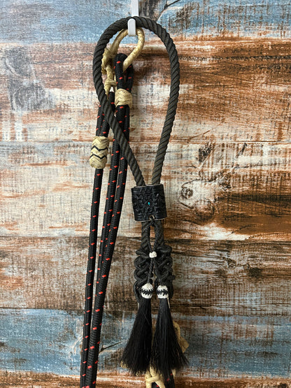 War Bridle with Black Romel Reins