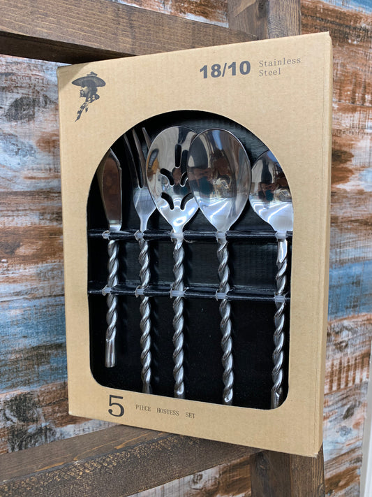 5 Piece Rope Handle Hostess Set