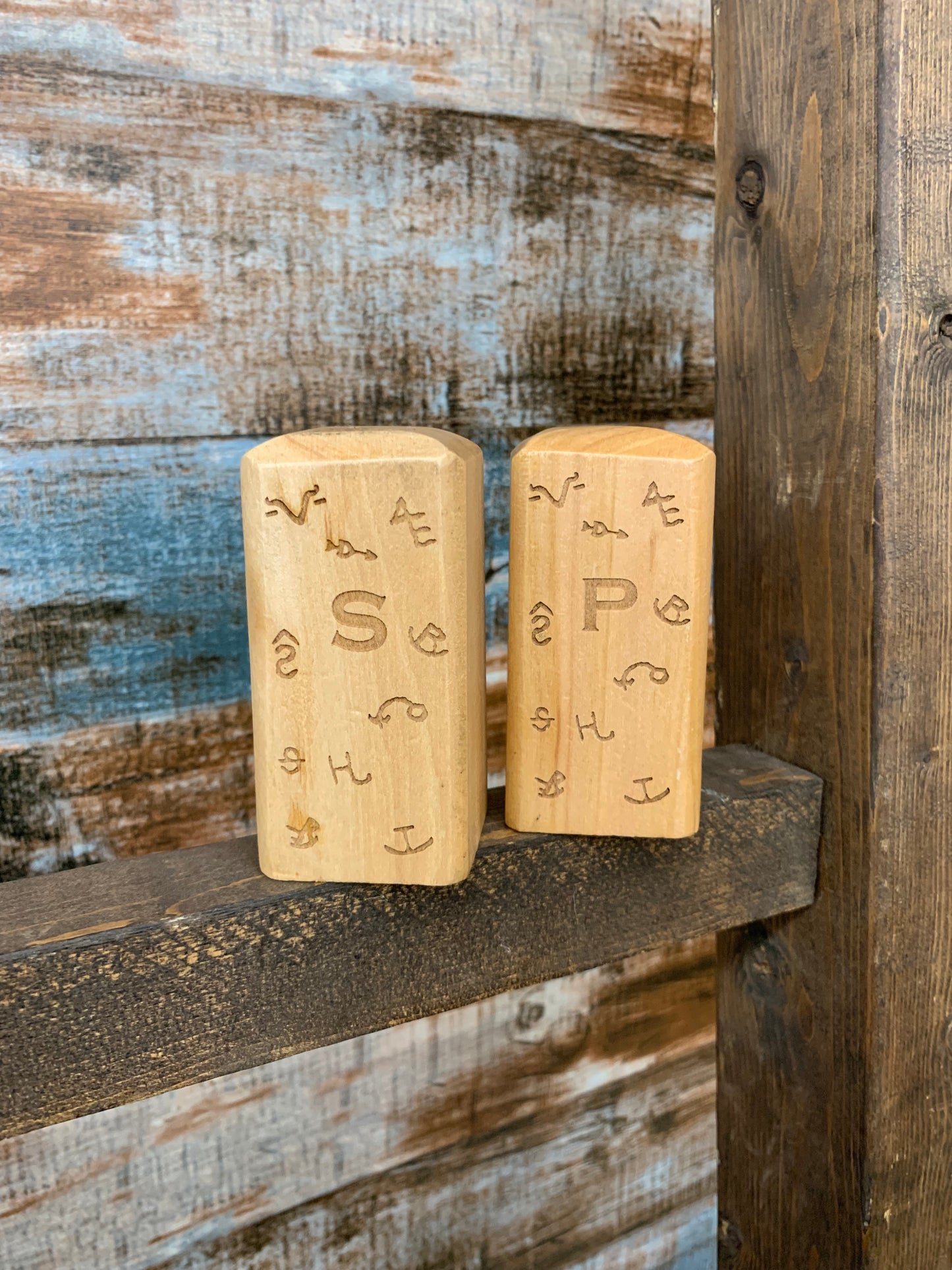 Engraved Salt And Pepper Shakers