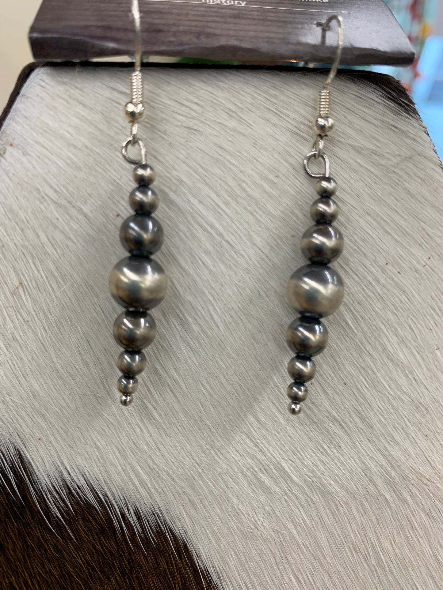 Authentic Graduated Navajo Pearl Drop Earrings