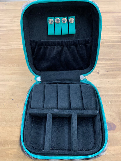 Turquoise Cowhide Jewelry Box