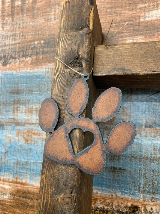 Paw With Heart Ornament