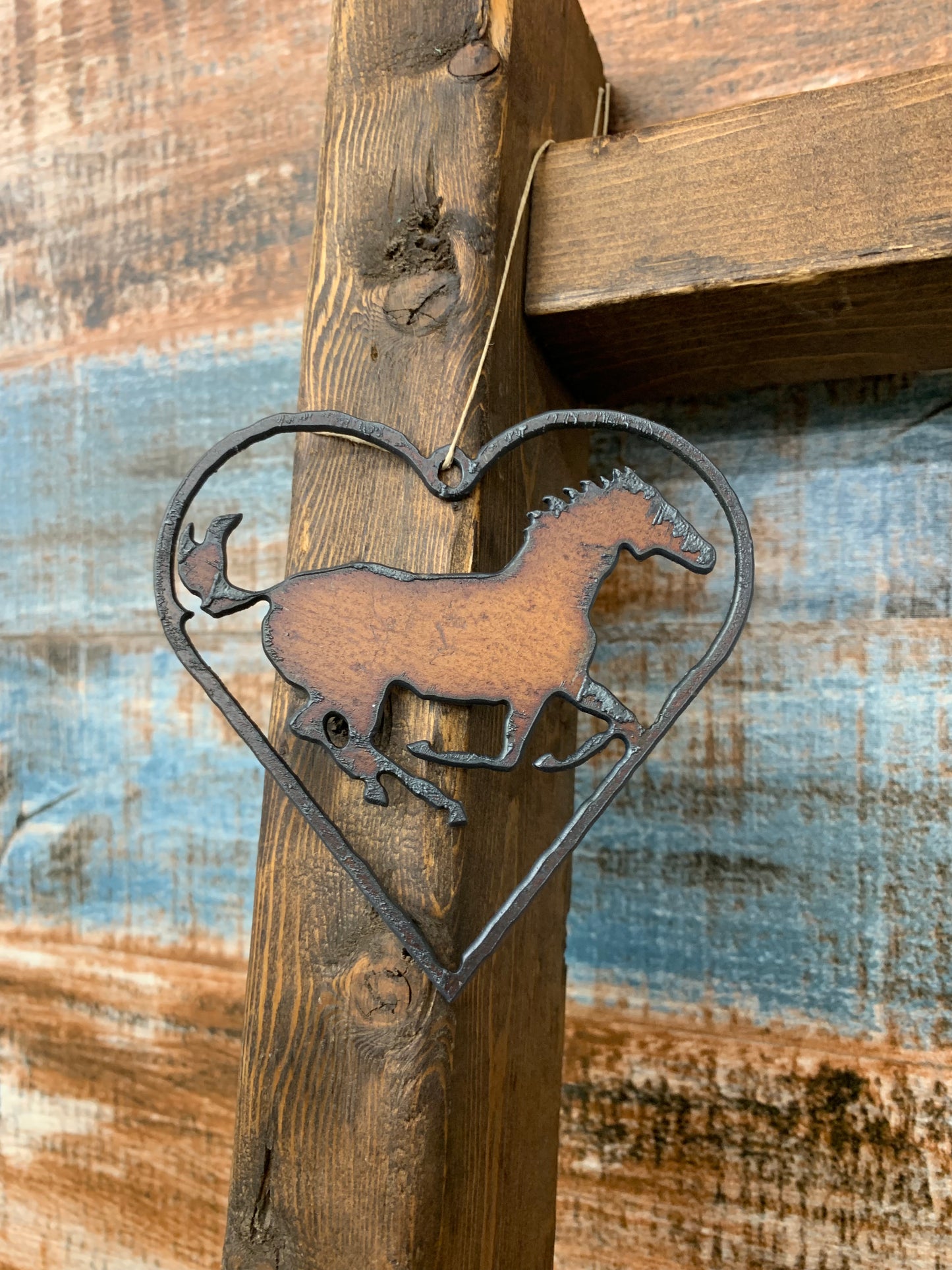 Heart Outline With Horse Ornament