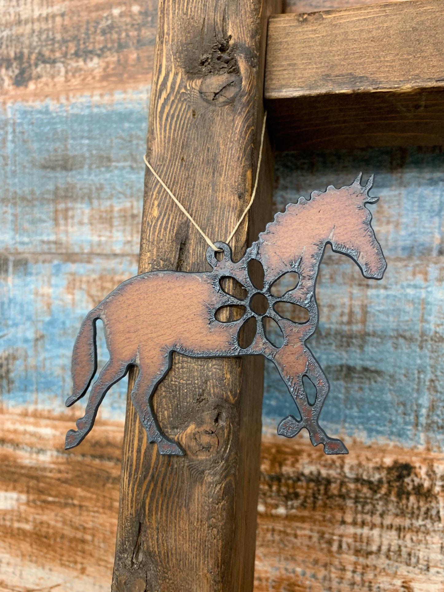 Trotting Horse With Flower Ornament