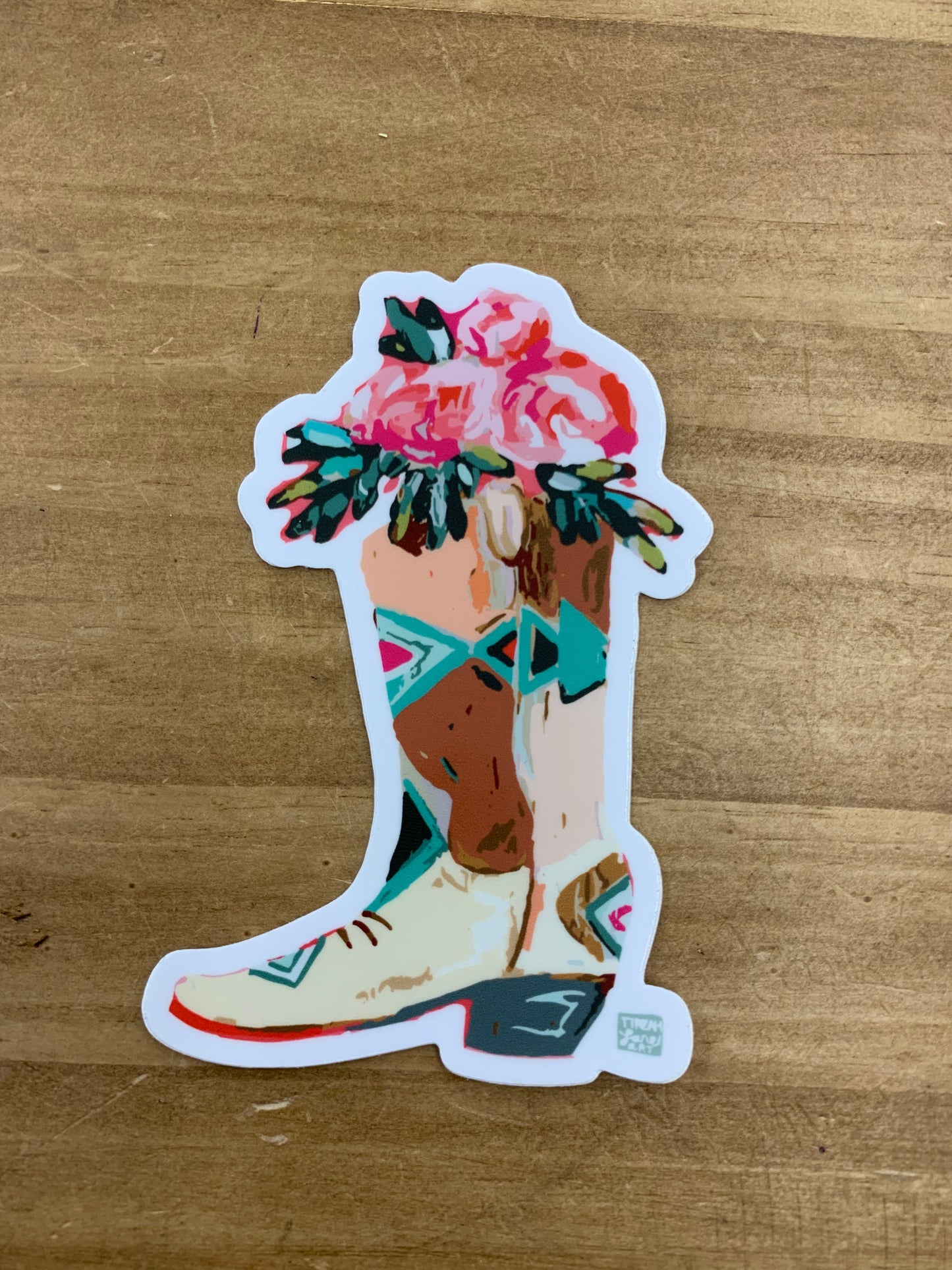 Cowgirl Boot Sticker