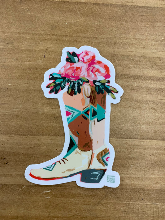 Cowgirl Boot Sticker