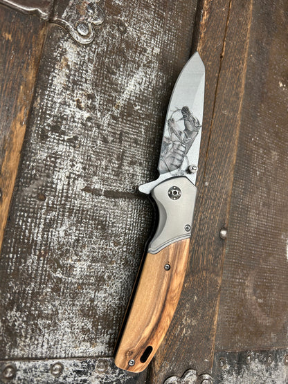 Engraved Horse Knife