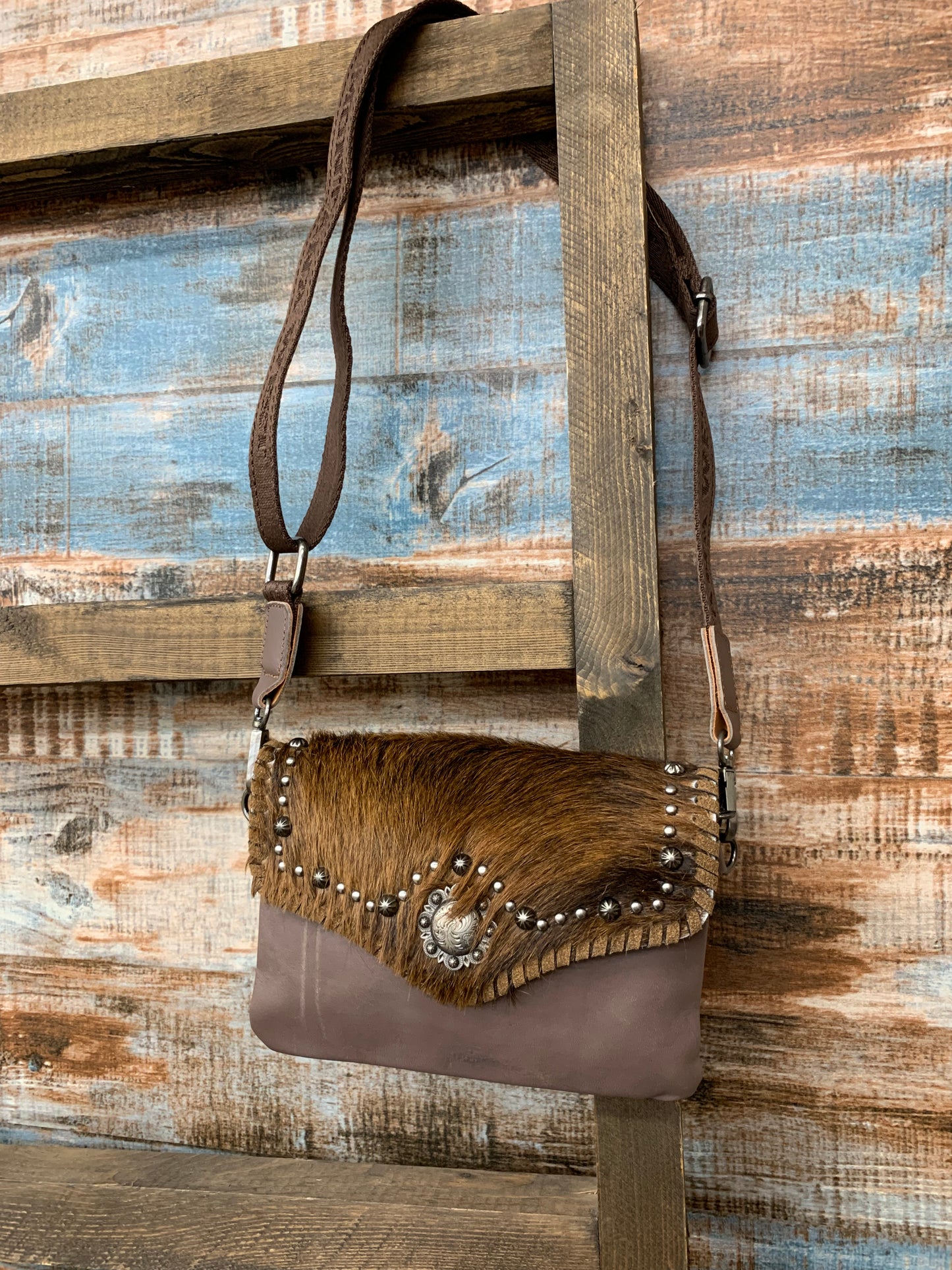 Montana West Cowhide Small Crossbody Bag