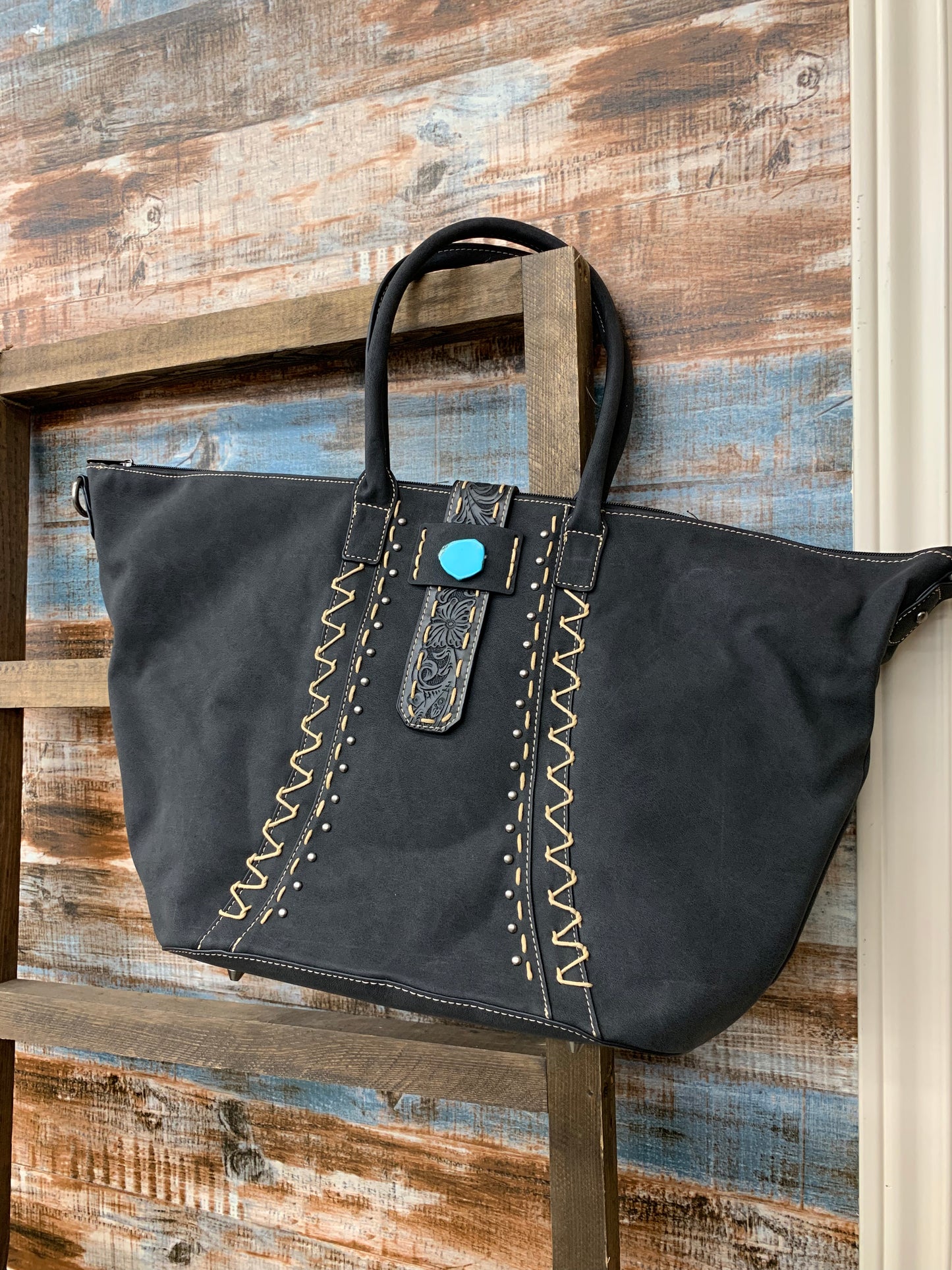 Montana West Leather Tote Bag